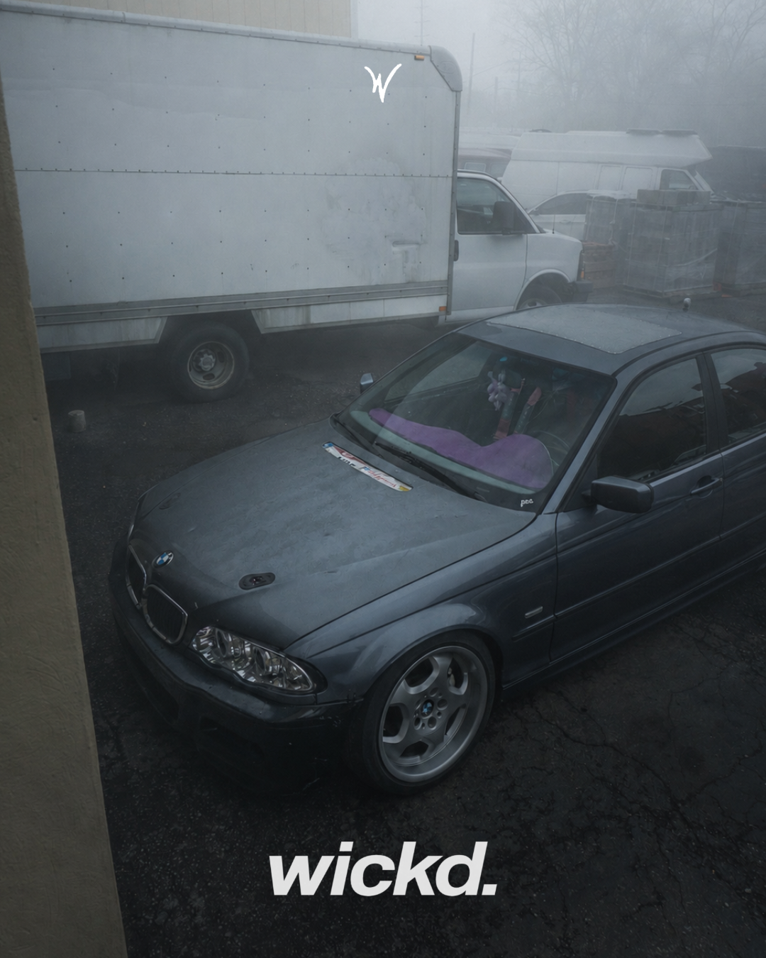 wickd poster - bmw sedan box truck