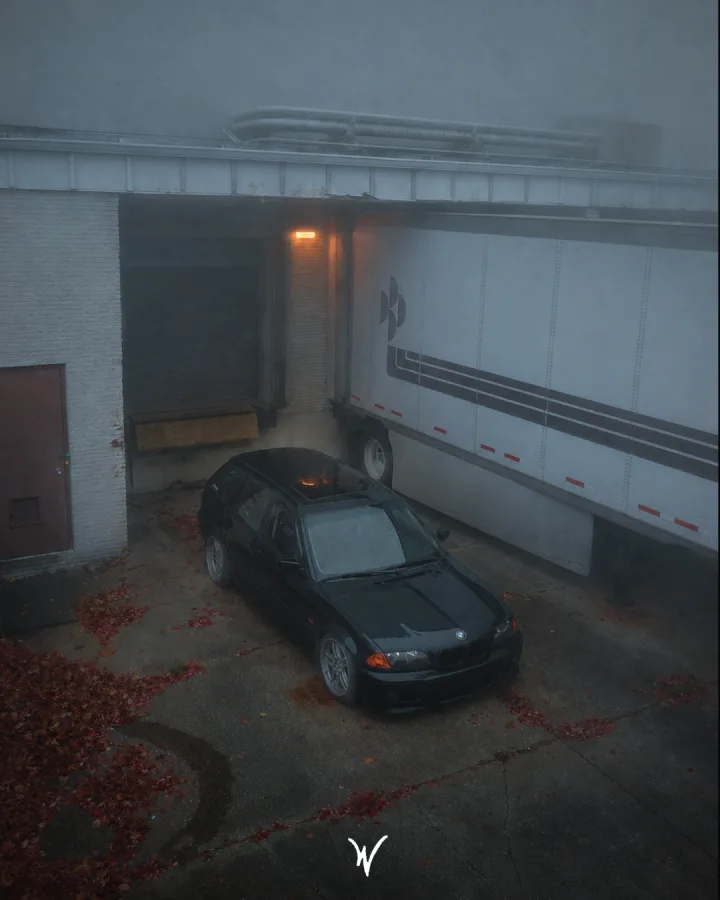 wickd poster - e46 wagon loading dock
